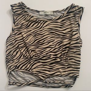 Zebra Print Small Crop Top